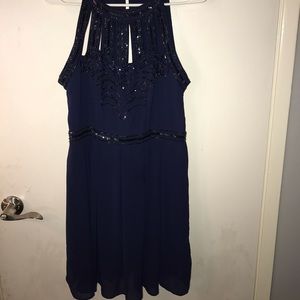 Blue beaded dress